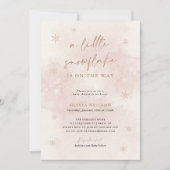 Invitation Baby shower d'hiver de Boho | Snowflake Wonderland (Devant)