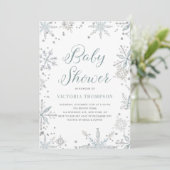 Invitation Baby shower d'hiver de la Parties scintillant des (Debout devant)