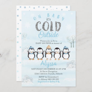 Invitation Baby shower d'hiver de l'invitation de Baby shower