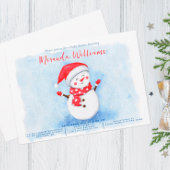 Invitation Baby shower d'hiver de Little Snowman