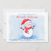 Invitation Baby shower d'hiver de Little Snowman (Devant)