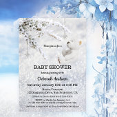 Invitation Baby shower d'hiver de neige mousseuse