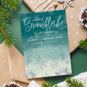 Invitation Baby shower d'hiver de Snowflakes