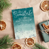 Invitation Baby shower d'hiver de Snowflakes