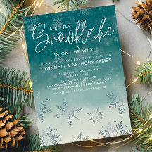 Baby shower d'hiver de Snowflakes