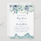 Invitation Baby shower d'hiver de Watercolor (Devant)