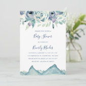 Invitation Baby shower d'hiver de Watercolor (Debout devant)