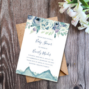 Invitation Baby shower d'hiver de Watercolor