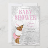 Invitation Baby shower d'hiver des filles africaines (Devant)