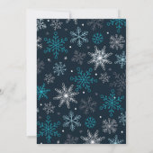 Invitation Baby shower d'hiver des flocons de neige modernes  (Dos)