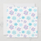 Invitation Baby shower d'hiver des flocons de neige violets e (Dos)