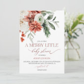 Invitation Baby shower d'hiver, douche de Noël (Debout devant)