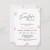 Invitation Baby shower d'hiver du Baby shower de neige (Devant)