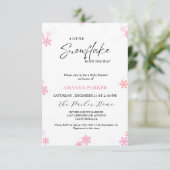 Invitation Baby shower d'hiver du Baby shower de neige (Debout devant)