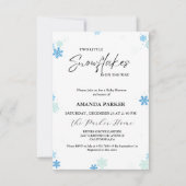 Invitation Baby shower d'hiver du Baby shower Twin Snowflake (Devant)