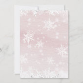 Invitation Baby shower d'hiver Fille bébé il fait froid à l'e (Dos)