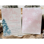 Invitation Baby shower d'hiver Fille bébé il fait froid à l'e