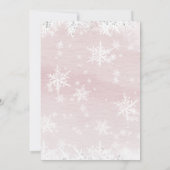Invitation Baby shower d'hiver Fille bébé il fait froid à l'e (Dos)
