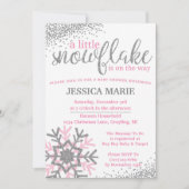 Invitation Baby shower d'hiver - Flocon de neige r (Devant)
