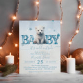 Invitation Baby shower d'hiver froid à l'extérieur Neutre
