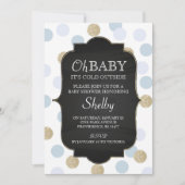 Invitation Baby shower d'hiver garçon (Devant)