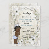 Invitation Baby shower d'hiver garçon, ethnique, Wonderland d (Devant / Derrière)