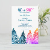 Invitation Baby shower d'hiver garçon ou fille (Debout devant)