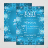 Invitation BABY SHOWER D'HIVER Il fait froid à l'extérieur de (Devant / Derrière)