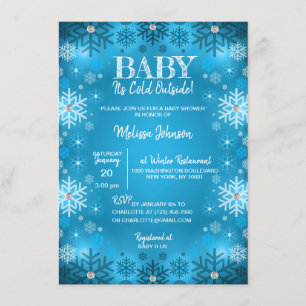 Invitation BABY SHOWER D'HIVER Il fait froid à l'extérieur de