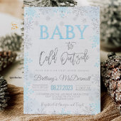 Invitation Baby shower d'hiver Il fait froid dehors