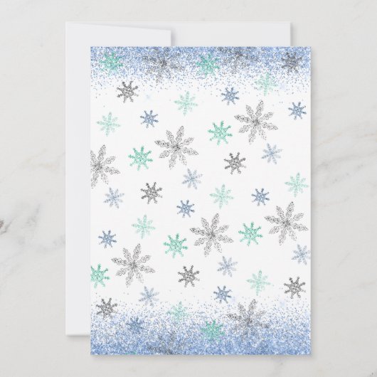 Invitation Baby shower d'hiver Little Snowflake (Dos)