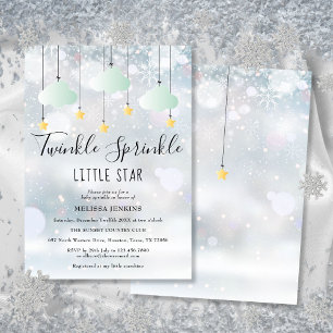 Invitation Baby shower d'hiver Little Star Twinkle Sprinkle
