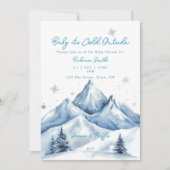 Invitation baby shower d'hiver montagne (Devant)