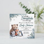 Invitation Baby shower d'hiver neutre pour les femmes Invitat (Debout devant)