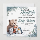Invitation Baby shower d'hiver neutre pour les femmes Invitat (Devant)