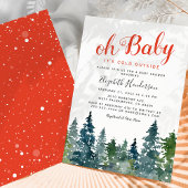 Invitation Baby shower d'hiver Noël