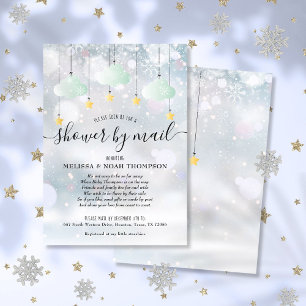 Invitation Baby shower D'Hiver Par Courrier Interurbain
