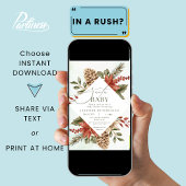 Invitation Baby shower d'hiver père Noël Baby Christmas