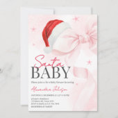 Invitation Baby shower d'hiver Pink Bow (Devant)