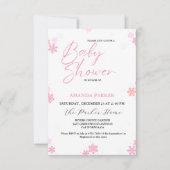 Invitation Baby shower d'hiver pour bébé Snowflake (Devant)