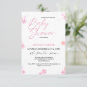 Invitation Baby shower d'hiver pour bébé Snowflake (Debout devant)