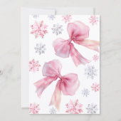 Invitation Baby shower d'hiver rose (Dos)