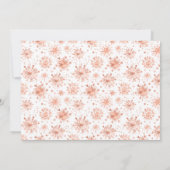 Invitation Baby shower d'hiver rose Gold Snowflakes (Dos)
