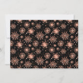 Invitation Baby shower d'hiver rose Gold Snowflakes (Dos)