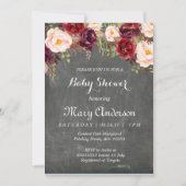 Invitation Baby shower d'hiver rustique (Devant)