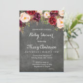 Invitation Baby shower d'hiver rustique (Debout devant)