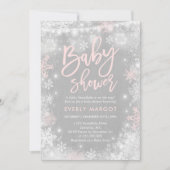 Invitation Baby shower d'hiver Rustique Douche d'h (Devant)