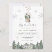 Invitation Baby shower d'hiver Snowflake Winter Wonderland (Devant)