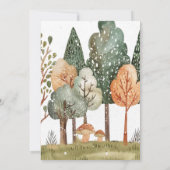 Invitation Baby shower d'hiver sur la neige des animaux des b (Dos)