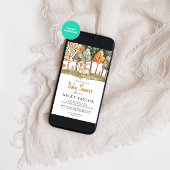 Invitation Baby shower d'hiver sur la neige des animaux des b